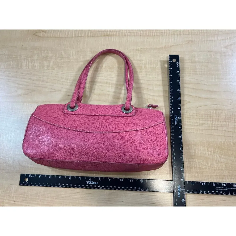 Y2K Tusk 100% Leather Shoulder Purse‎ Bag Gilmore Girls Pink In Good Shape